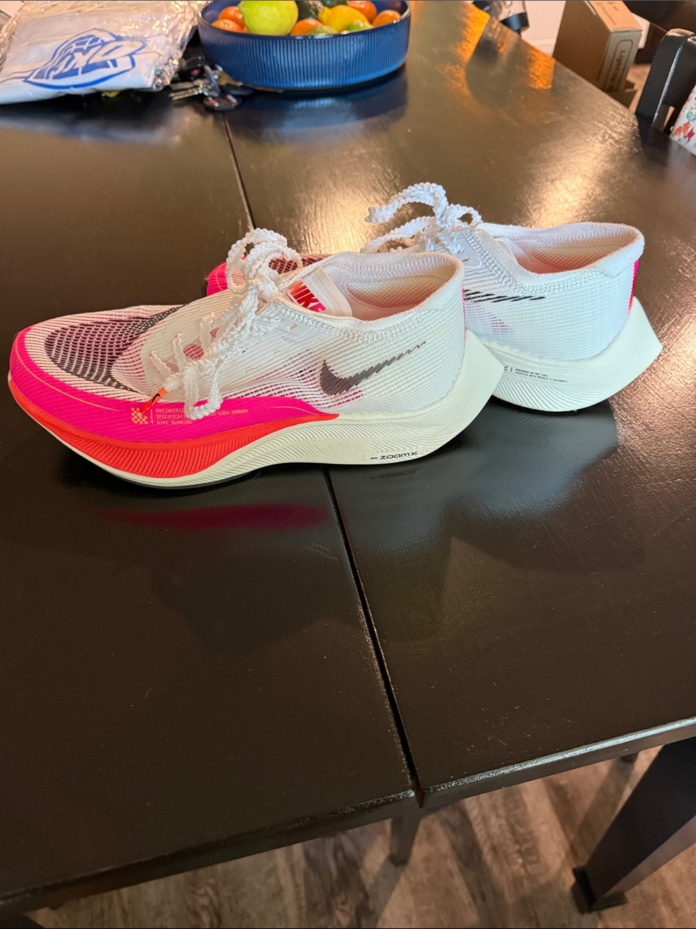 Nike Women's White & Hot Pink Running Shoes with Silver Swoosh